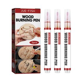 Scorch Pen Marker - Wood Burning Pen, Chemical Heat Sensitive Marker For Wood And Crafts - Versatile Kit With Fine Round Tip, Bullet Tip And Oblique T